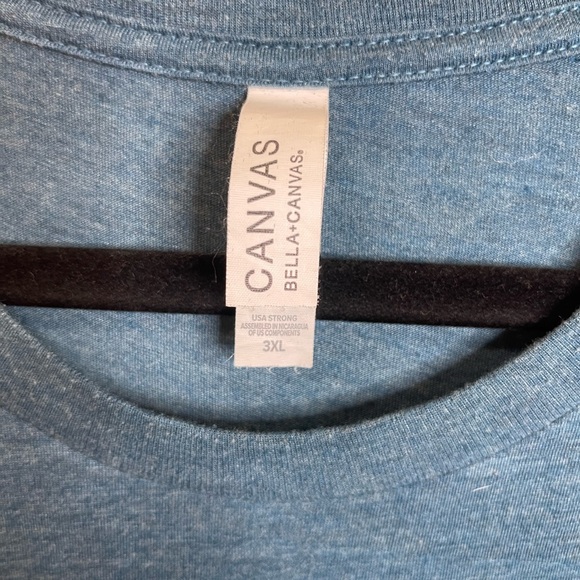 Bella Canvas Thankful, Blessed & Kind of a Mess Blue T-Shirt - Picture 4 of 6